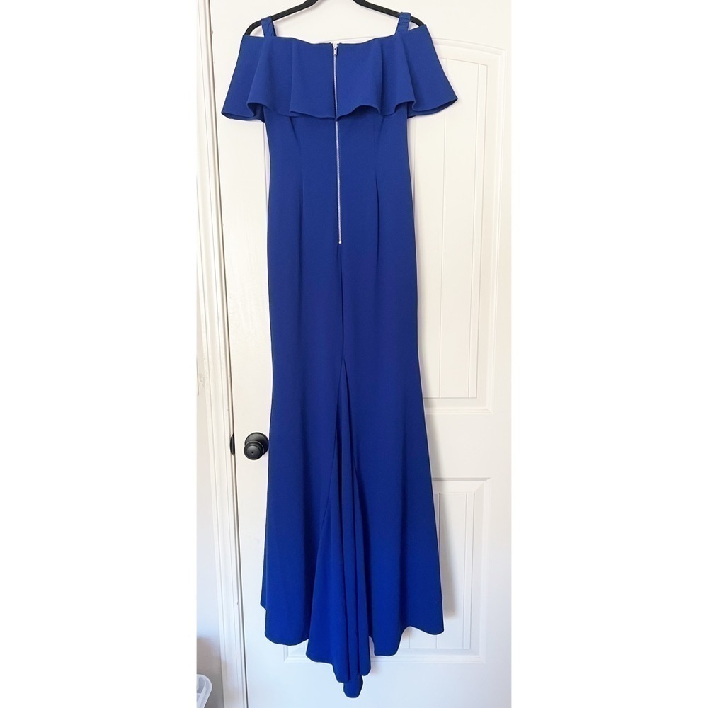 Adrianna Papell Ruffle Off the Shoulder Gown - Picture 5 of 9